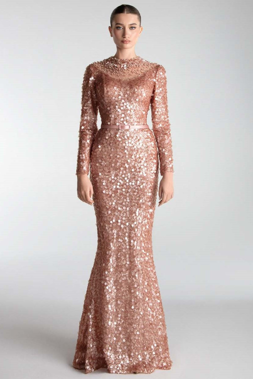 Sequins Column Gown