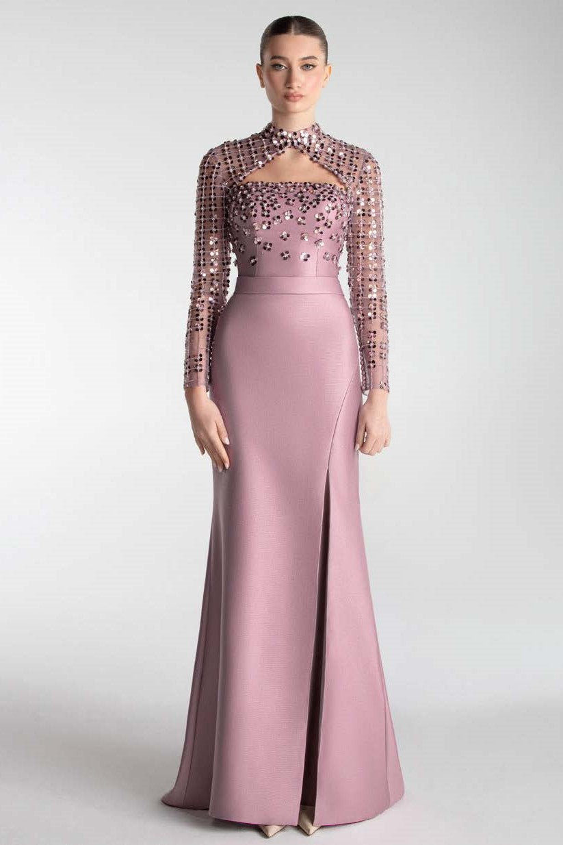 Cape Style Bolero Gown