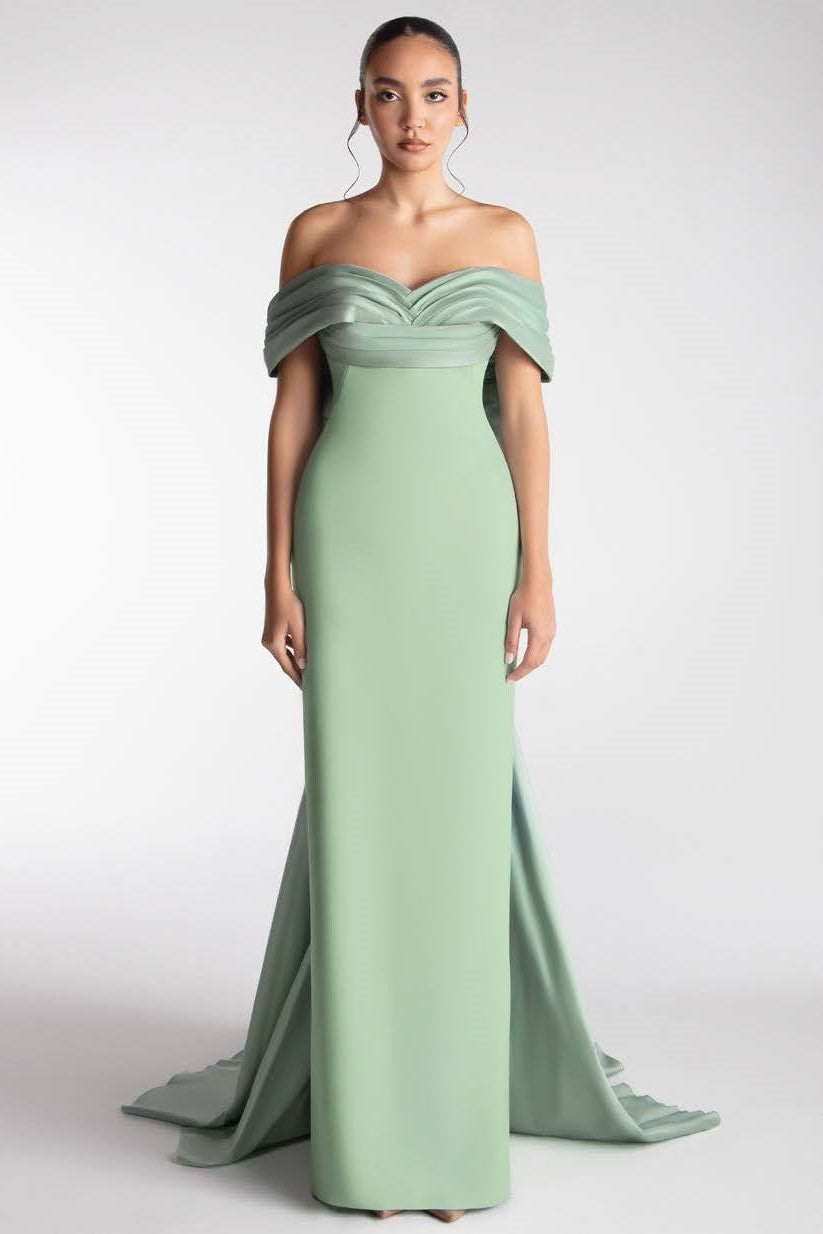 Draped Bow Gown