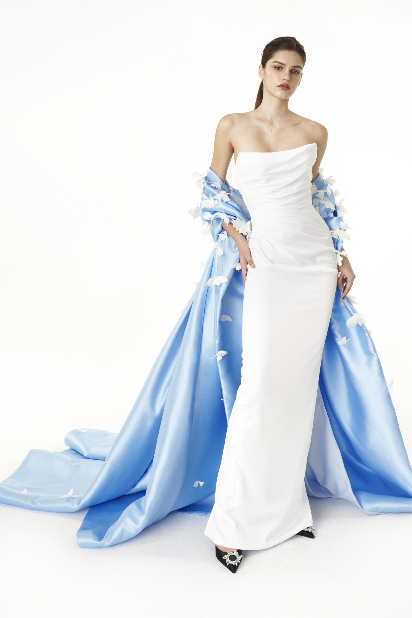 Bodycon Dress with Mikado Train