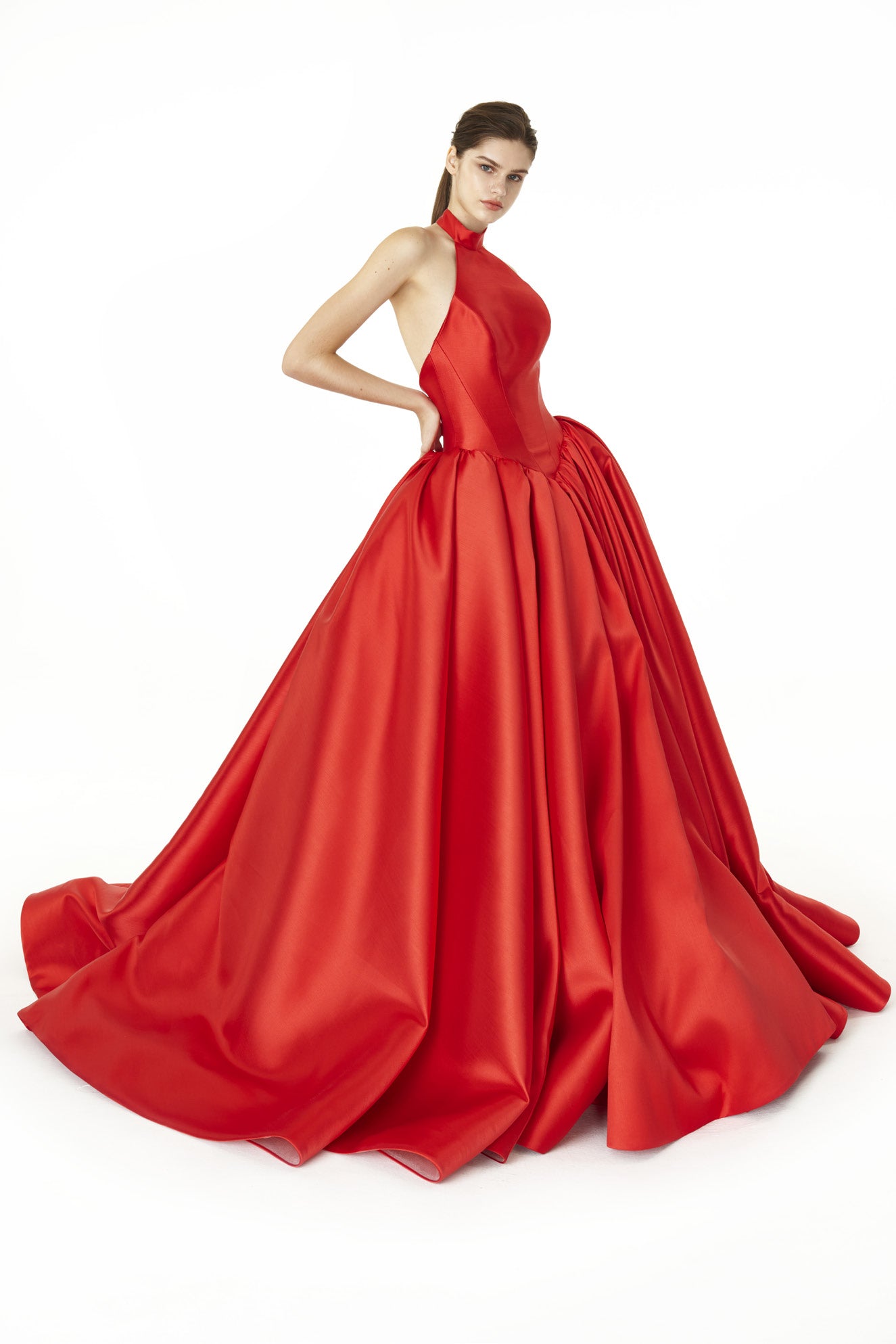 Halter Open Back Gown