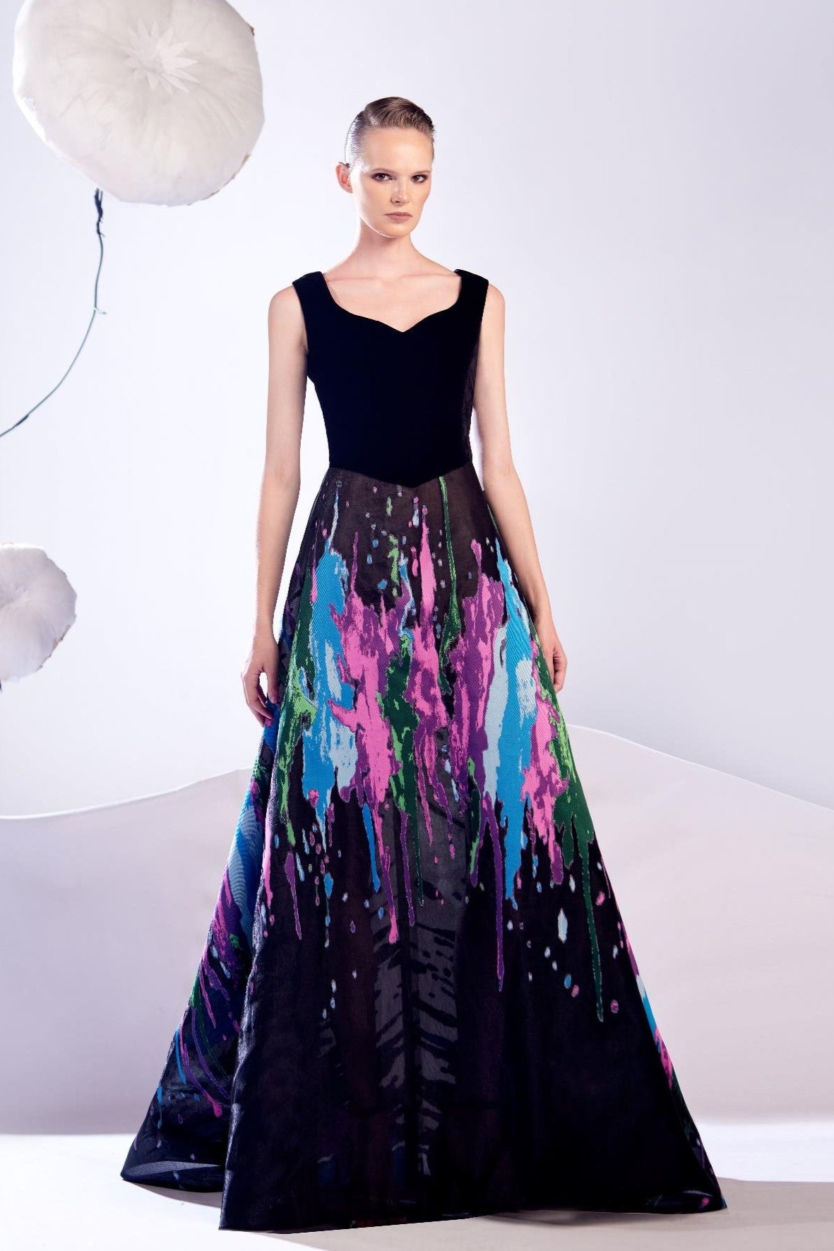 Sleeveless Velvet Gown