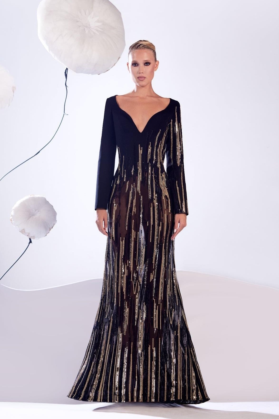 All-Over Embroidered Gown