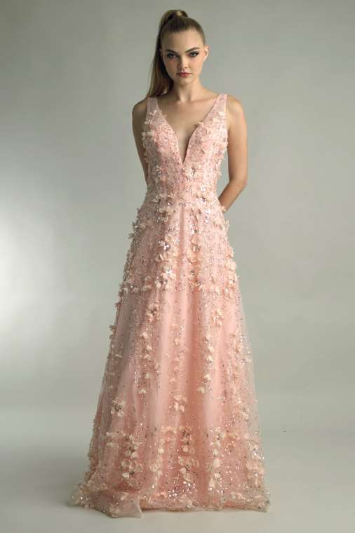 Sleeveless A-Line Gown