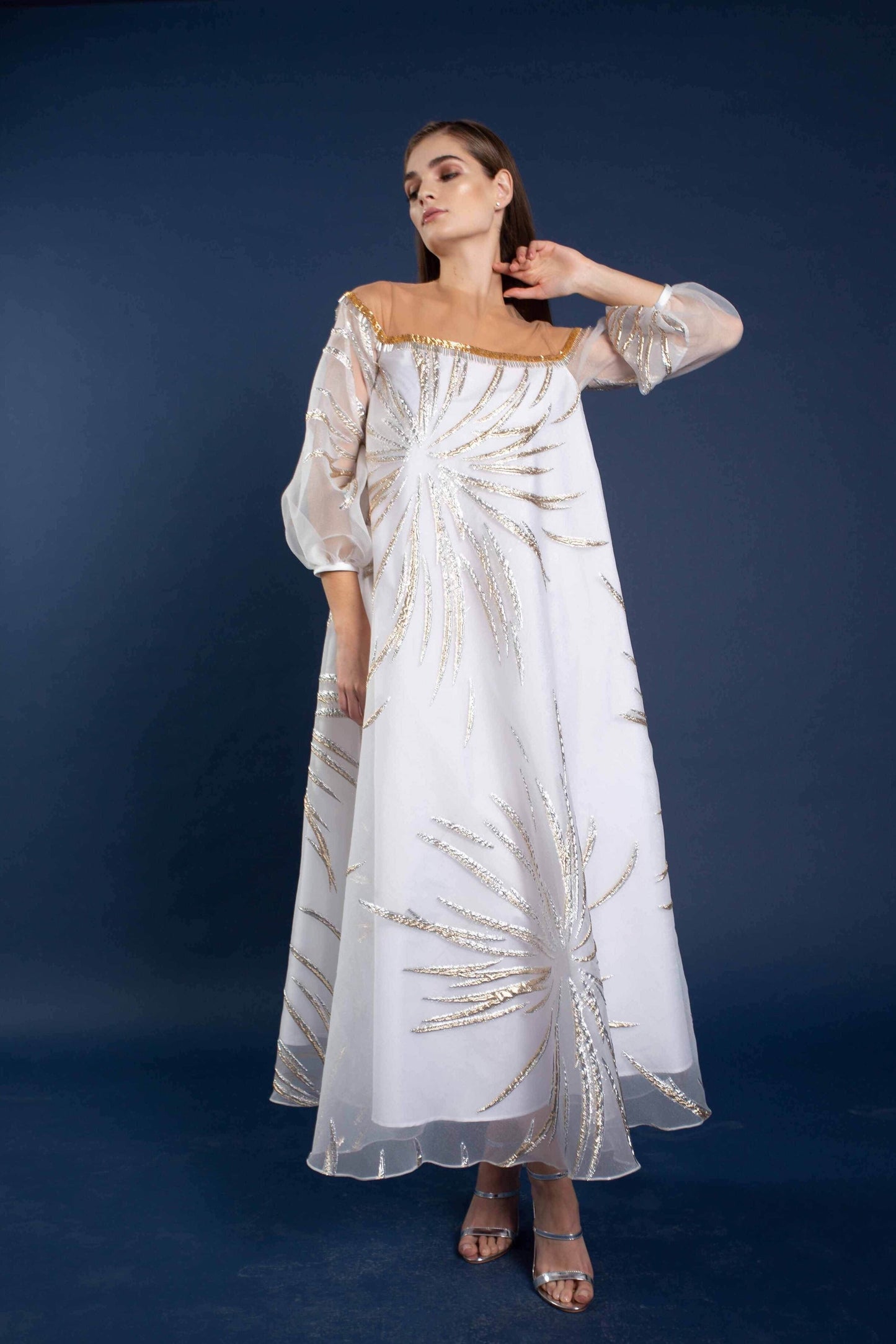 Sasha Shimmer Organza Kaftan