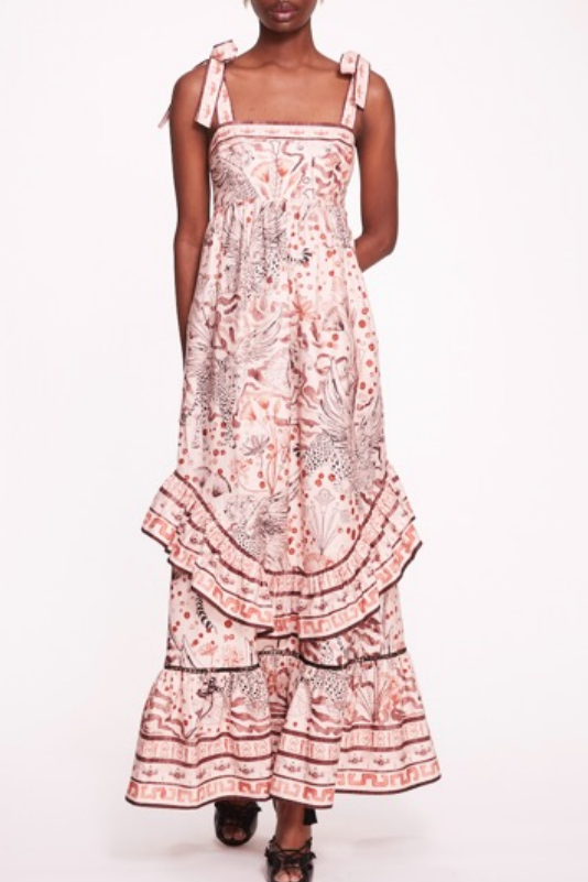 Sleeveless Printed Maxi Dress