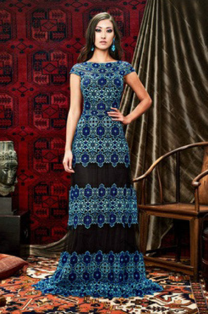 A-Line Cap Sleeve Gown