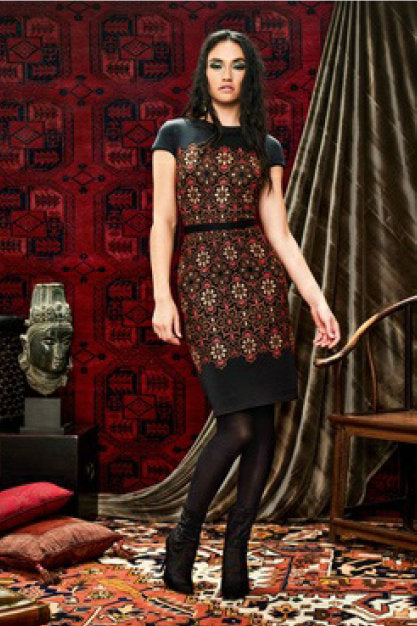 Multi Cap Sleeve Dress