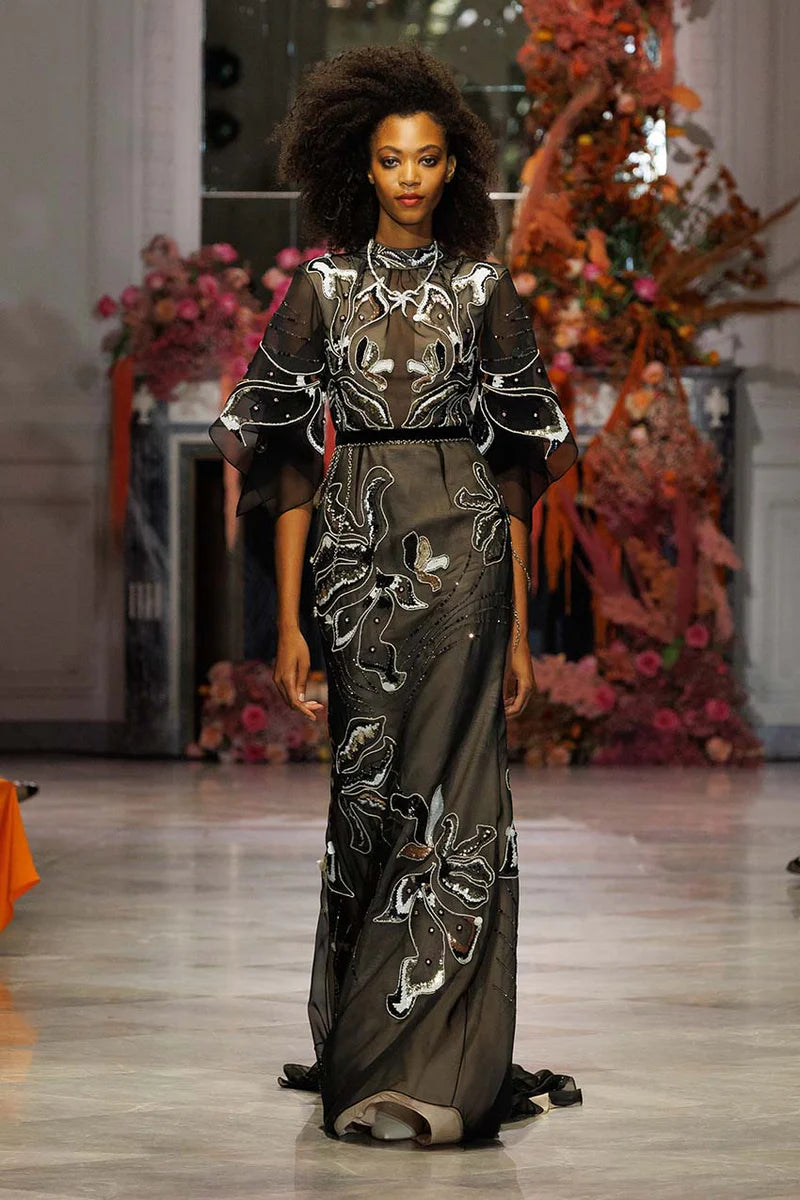 Rhyme Embroidered Gown