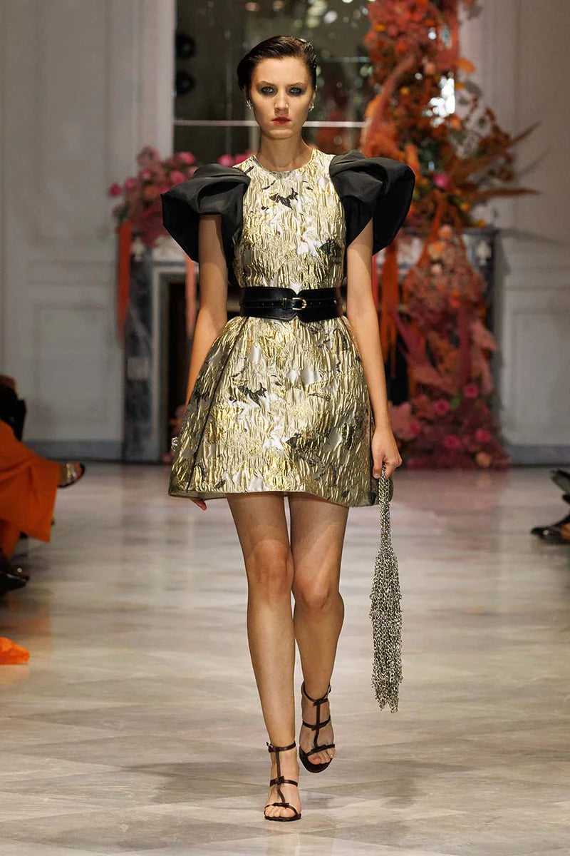 Marble Jacquard Mini Dress