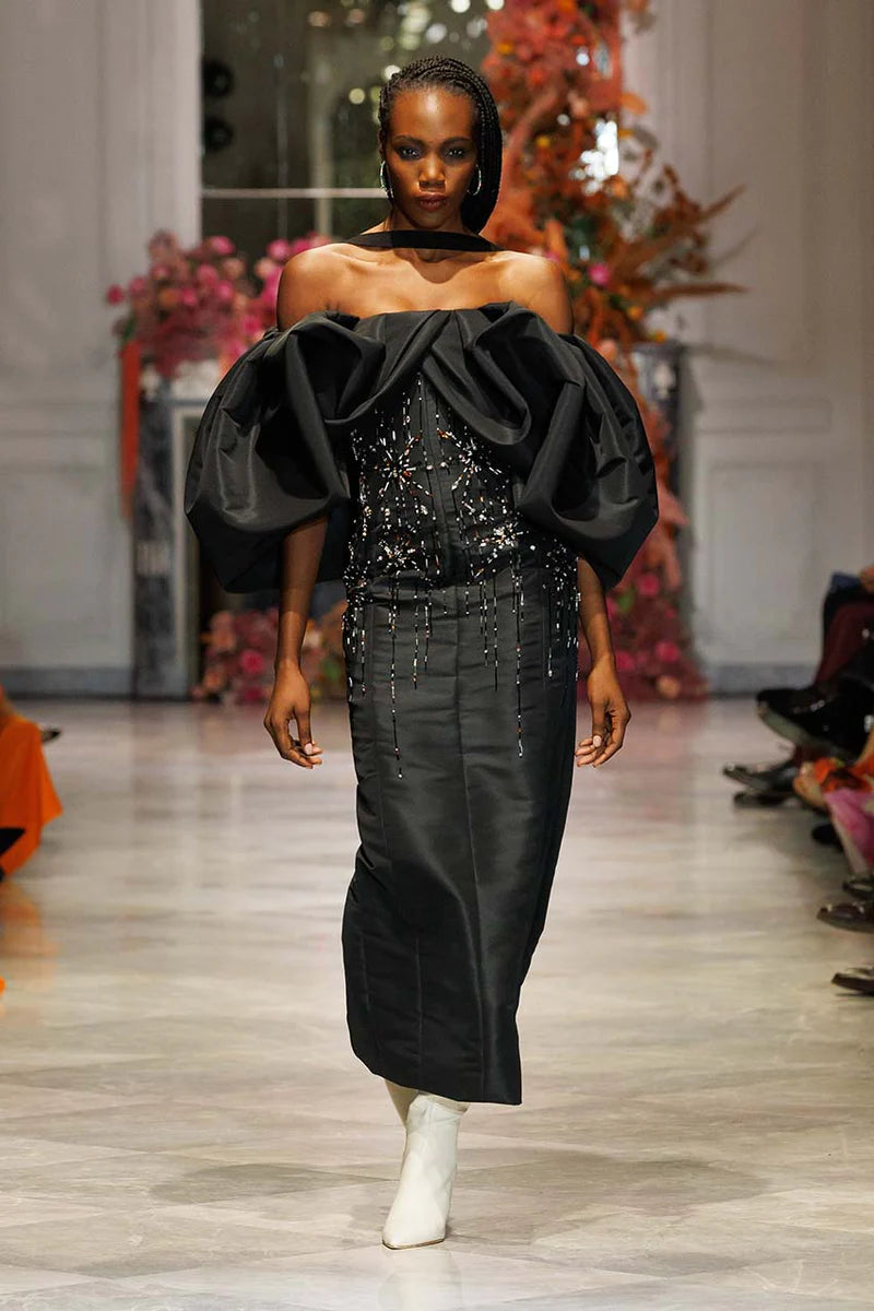 Sunburst Faille Dress