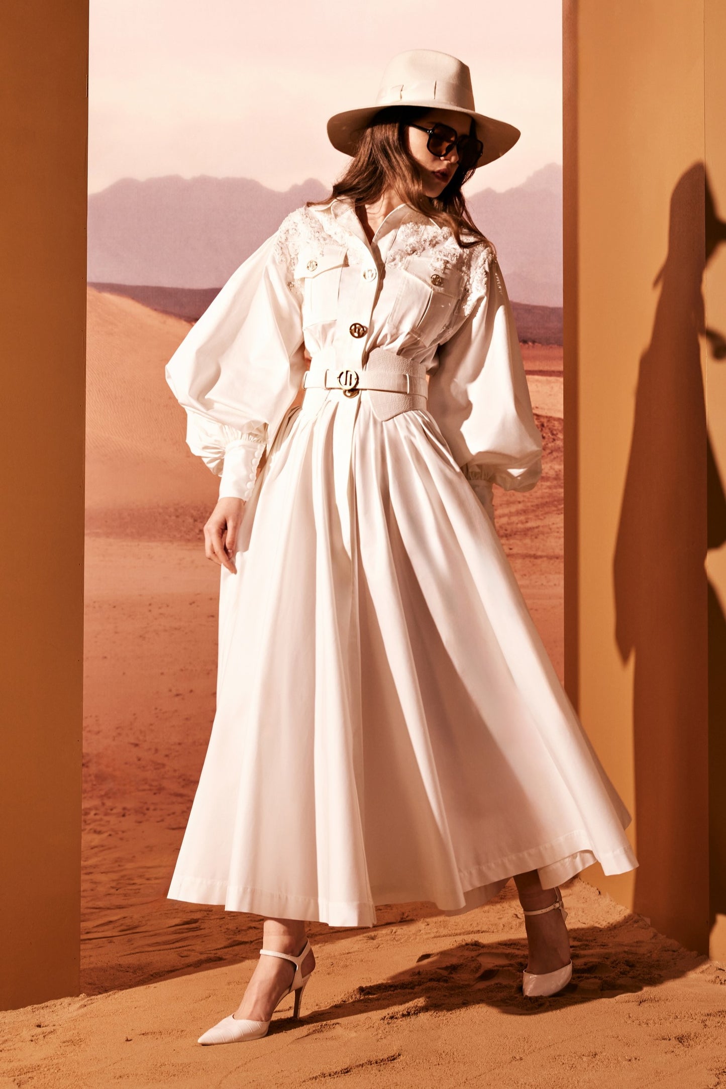 Shirt-Like Midi Dress