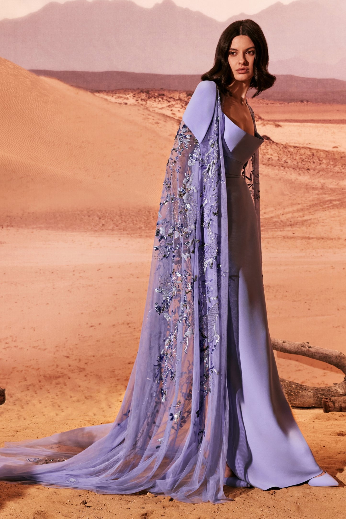 Corset Bodice Crepe Gown