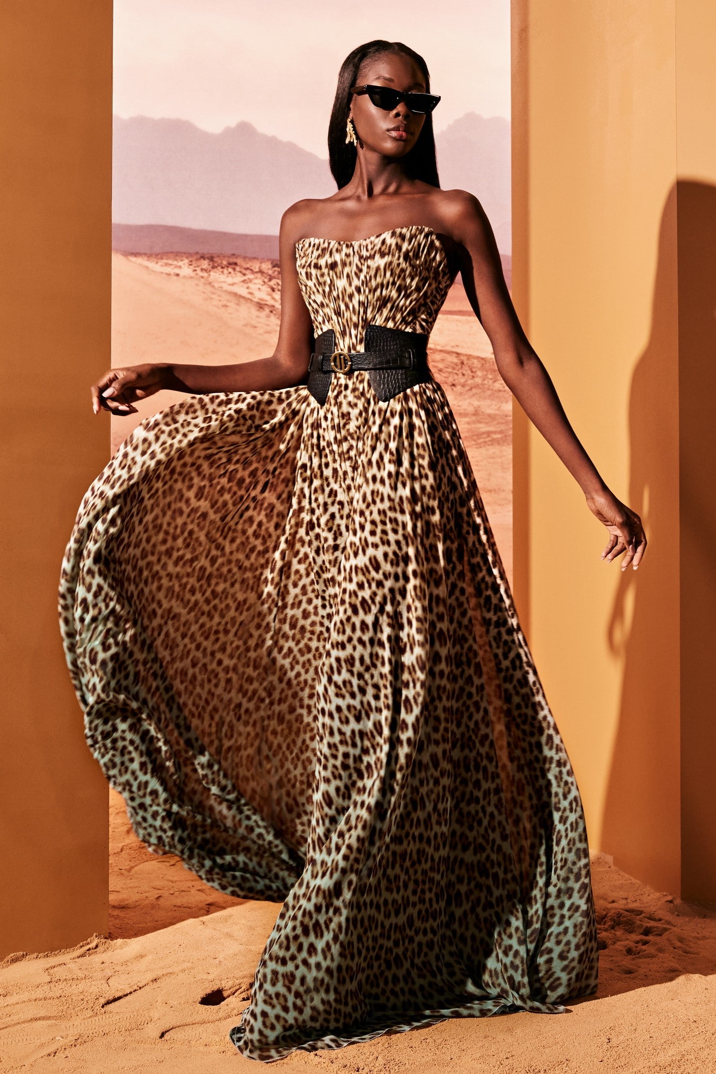 Strapless Silk Georgette Gown