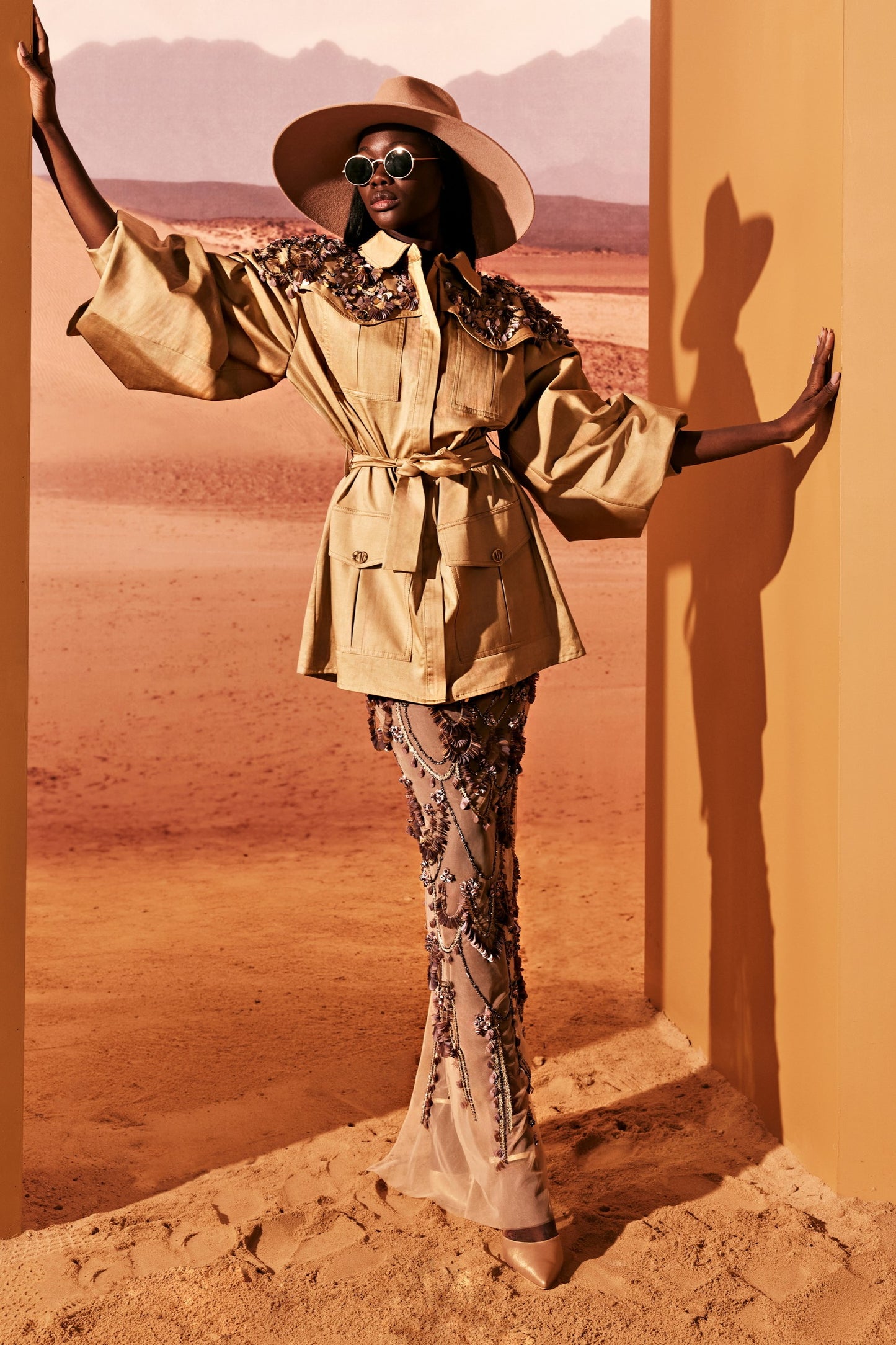 Shirt-Like Jacket with Skirt