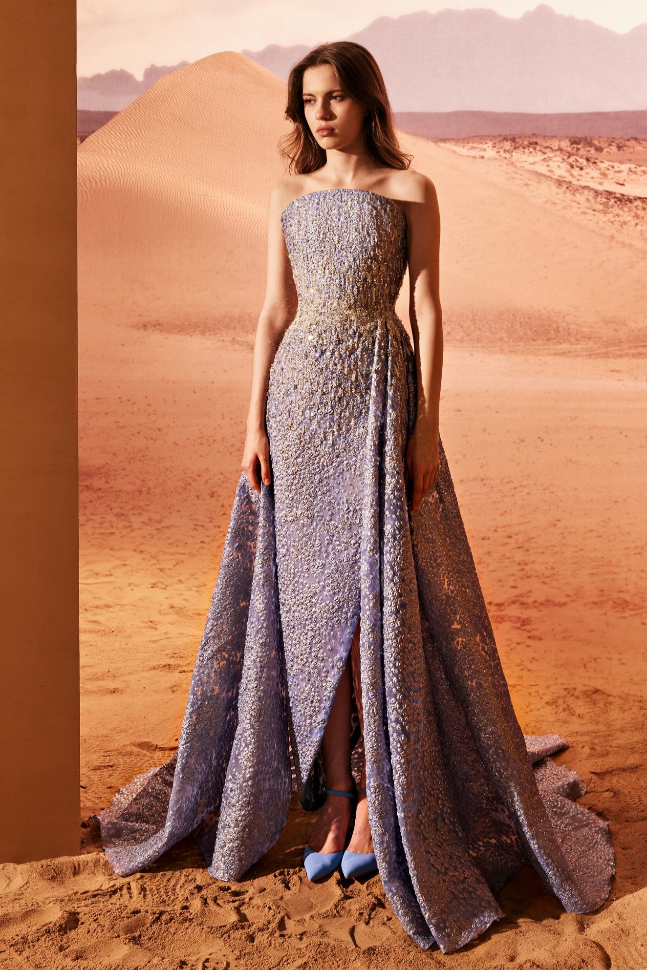 Organza Jacquard Corset Gown