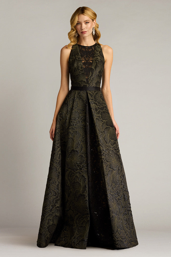 Textured Jacquard Gown