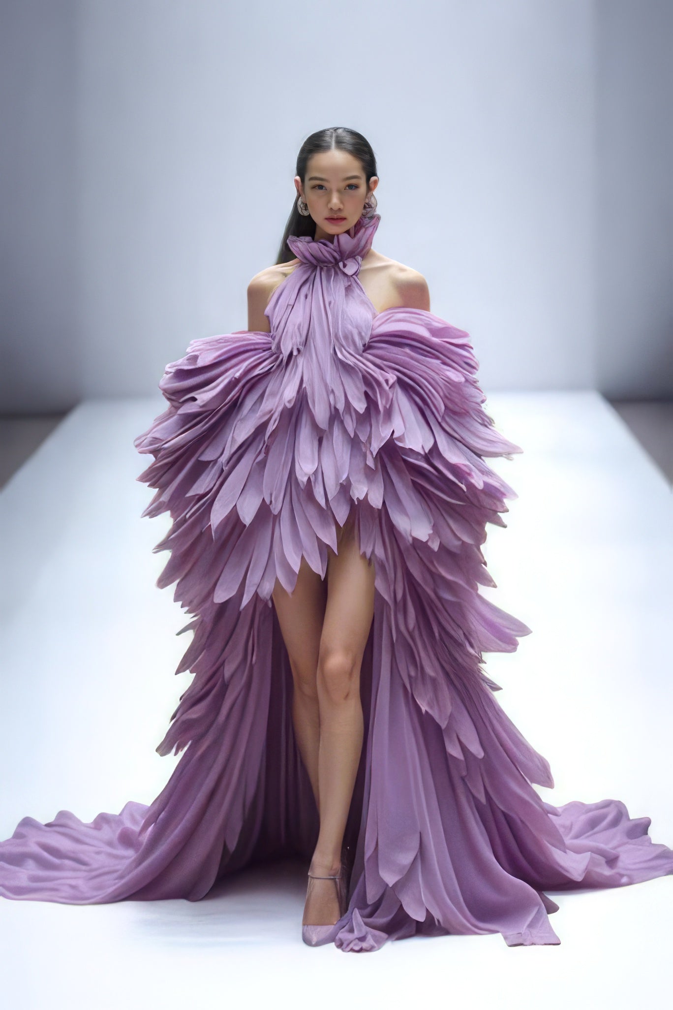 High-Low Halter Gown