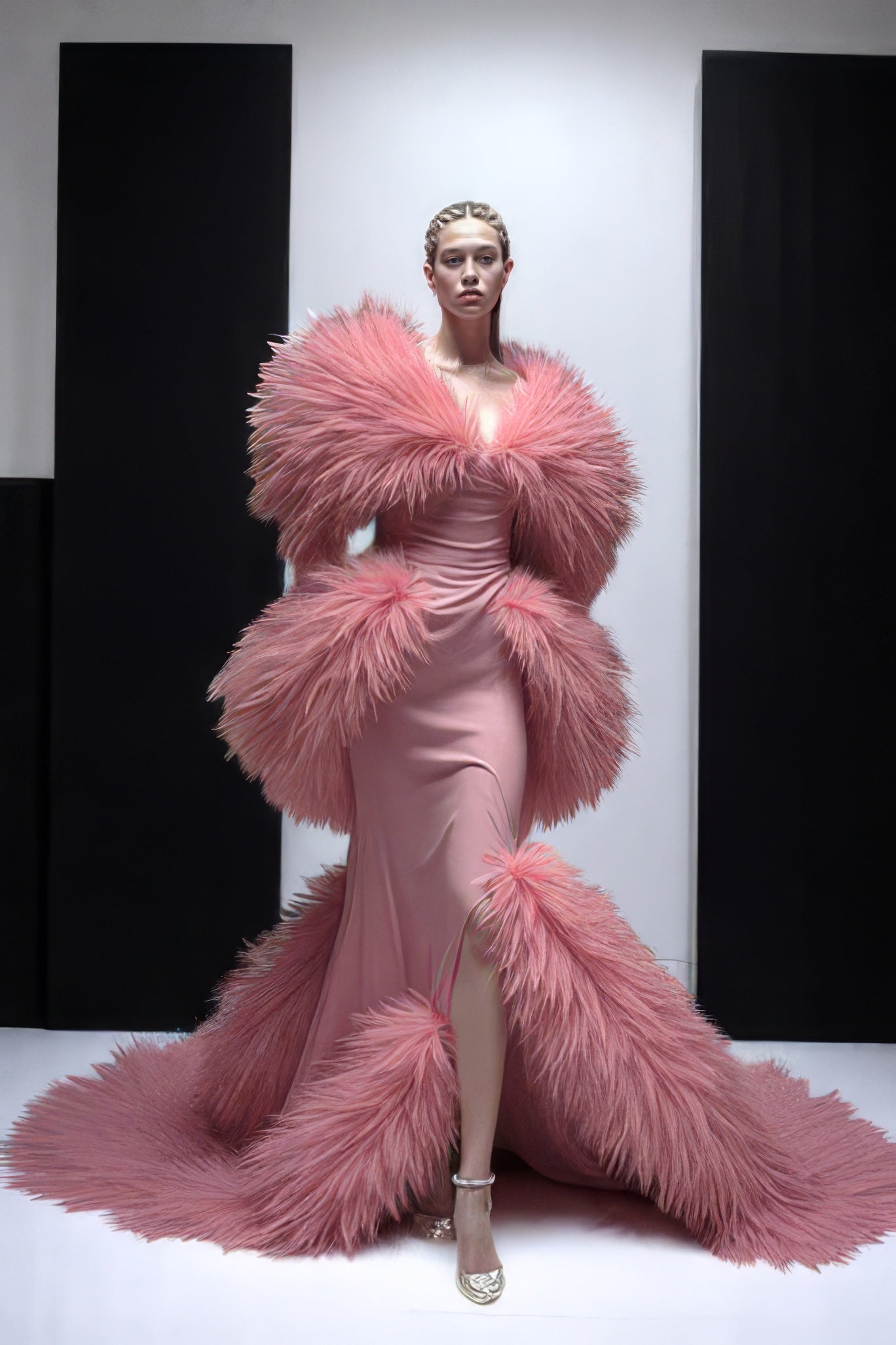Sofie Feathered  Gown