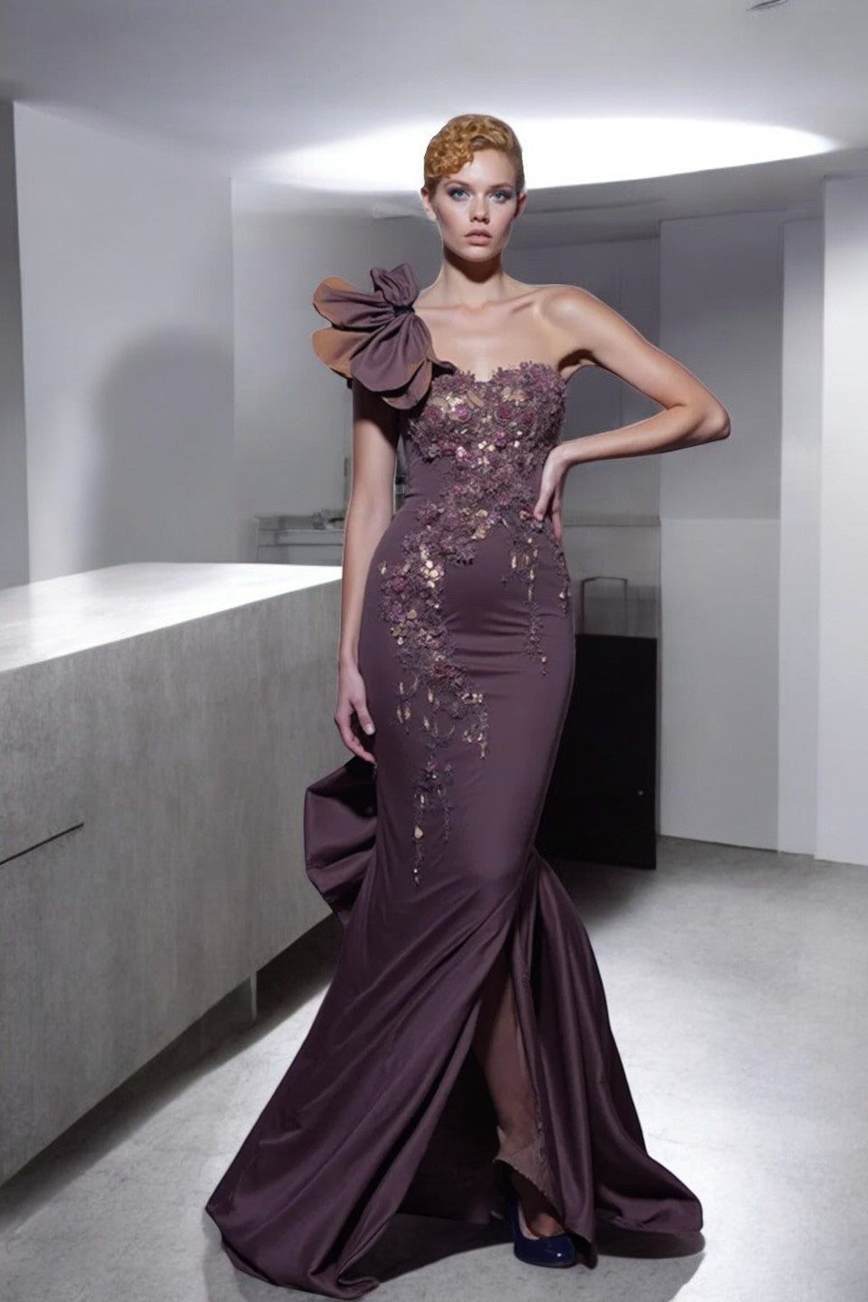 Embroidered Olga Gown