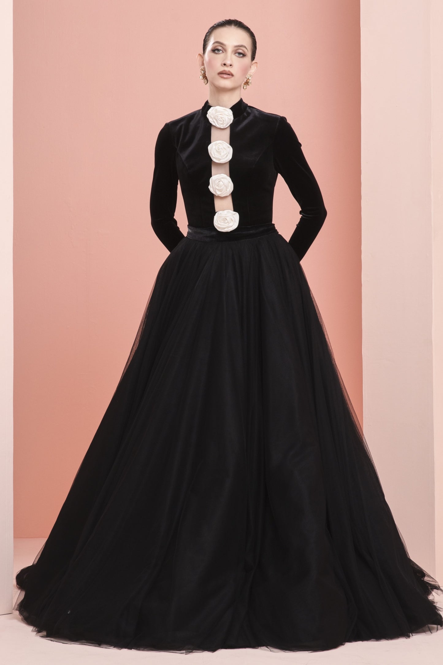 Velvet and Tulle Ball Gown