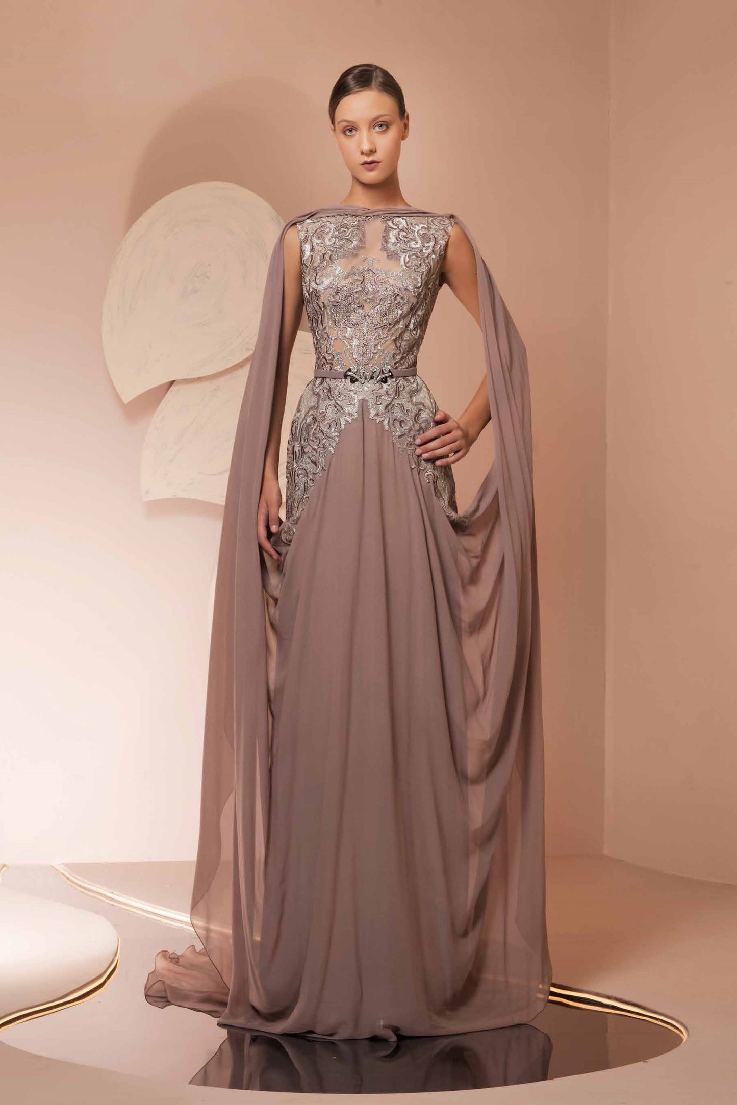 Embroidery Muslin Gown