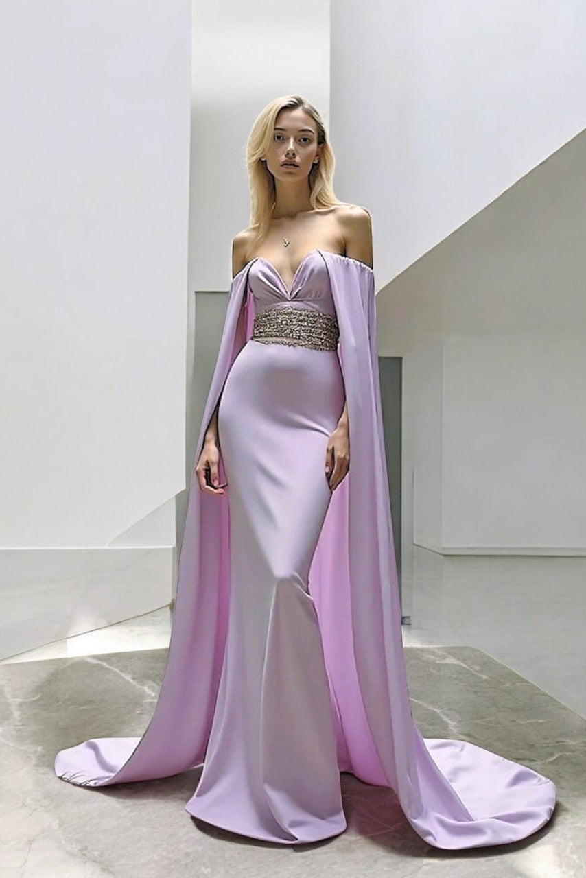 Splendor Cape Sleeve Gown