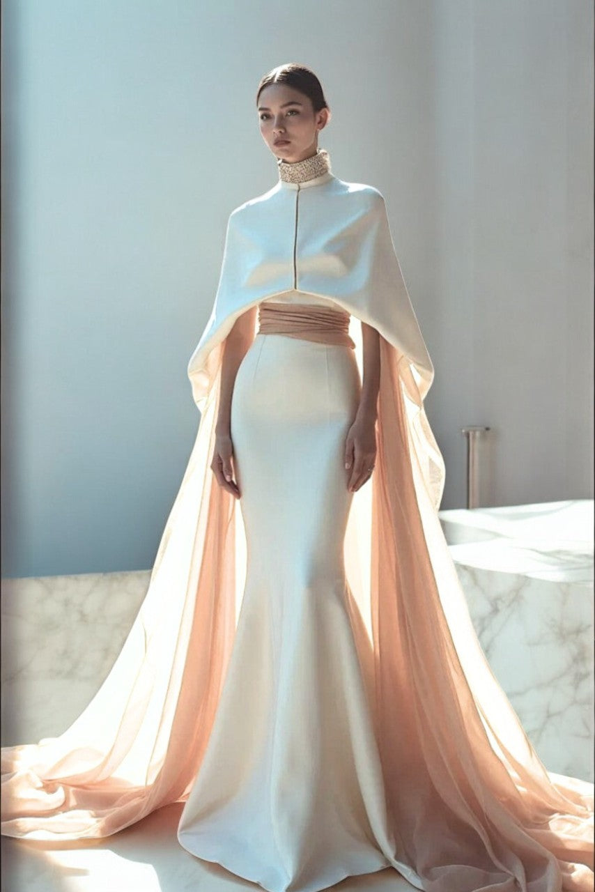 Flared Capelet Gown