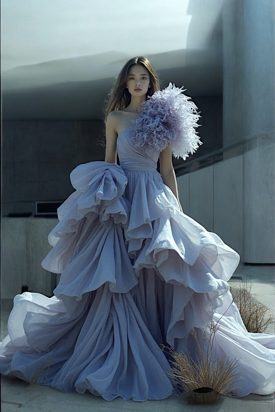 Sheba Ruffled Gown