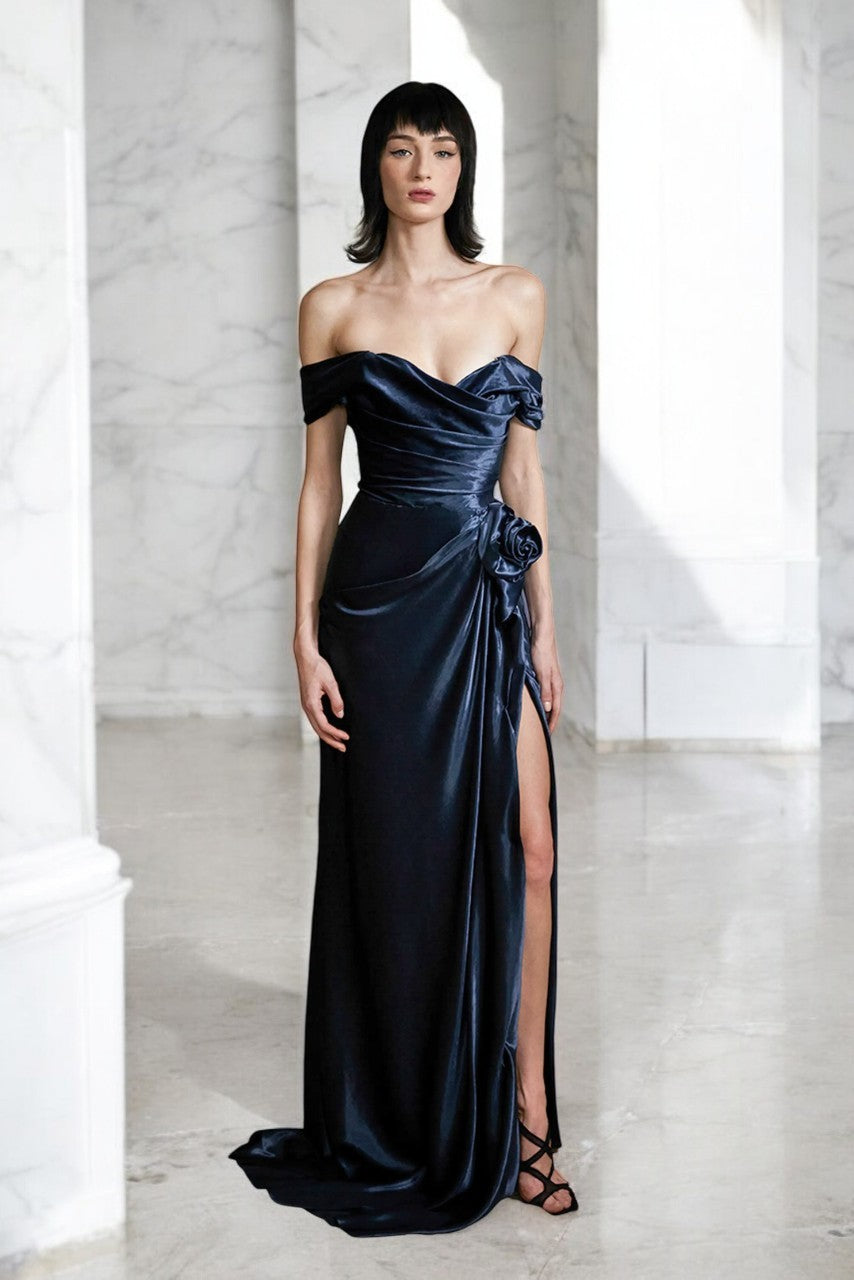 Velvet Draped Gown