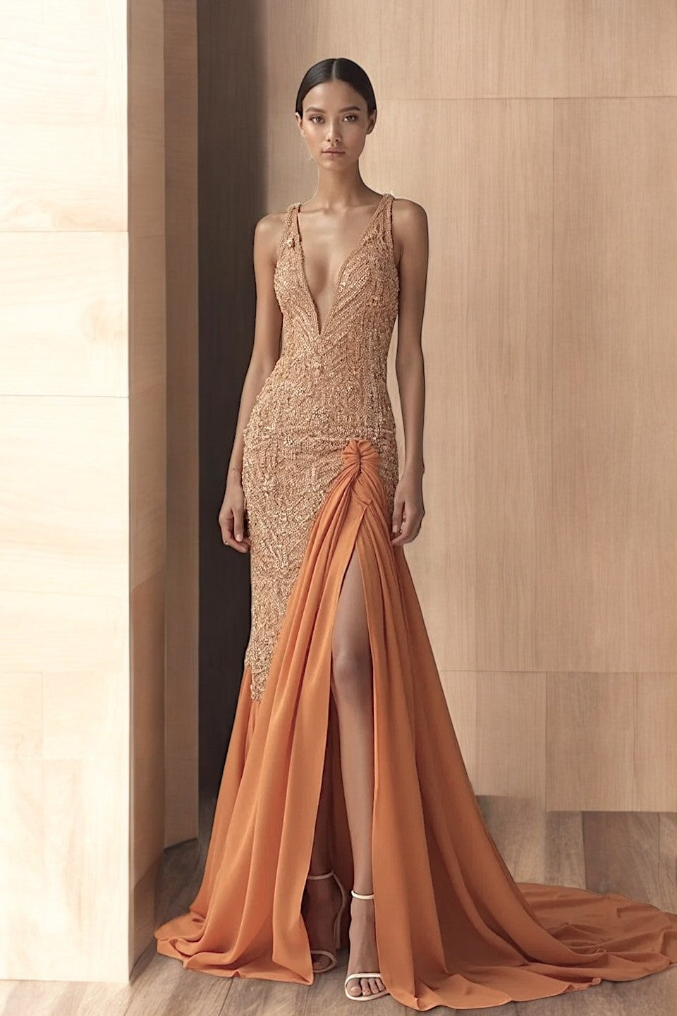 High-Slit Embellished Gown