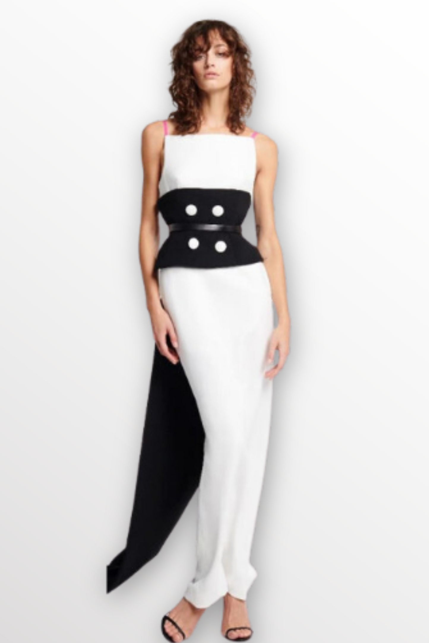 Structured Layered Crepe Gown