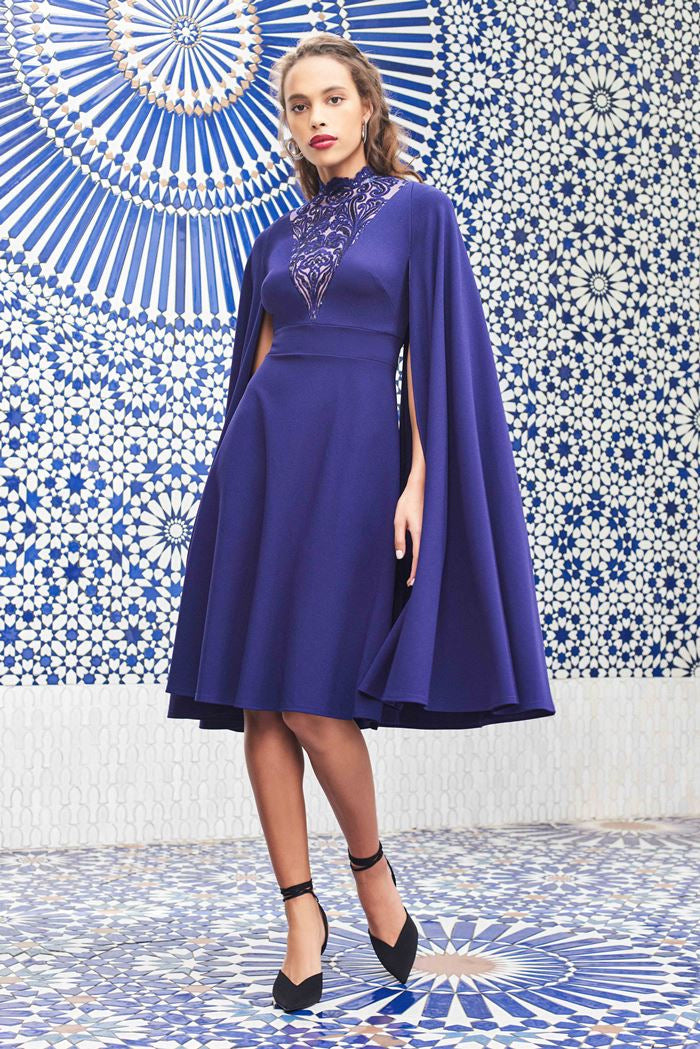 Cape Sleeve Cocktail Dress