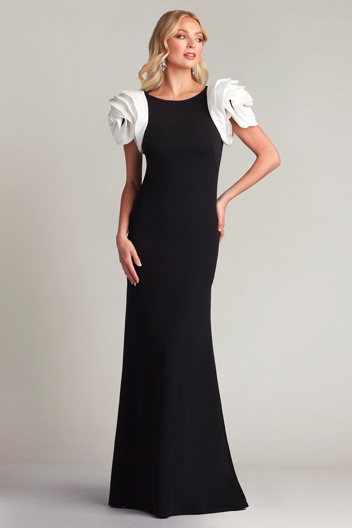 Maylee Rosette Shoulder Gown