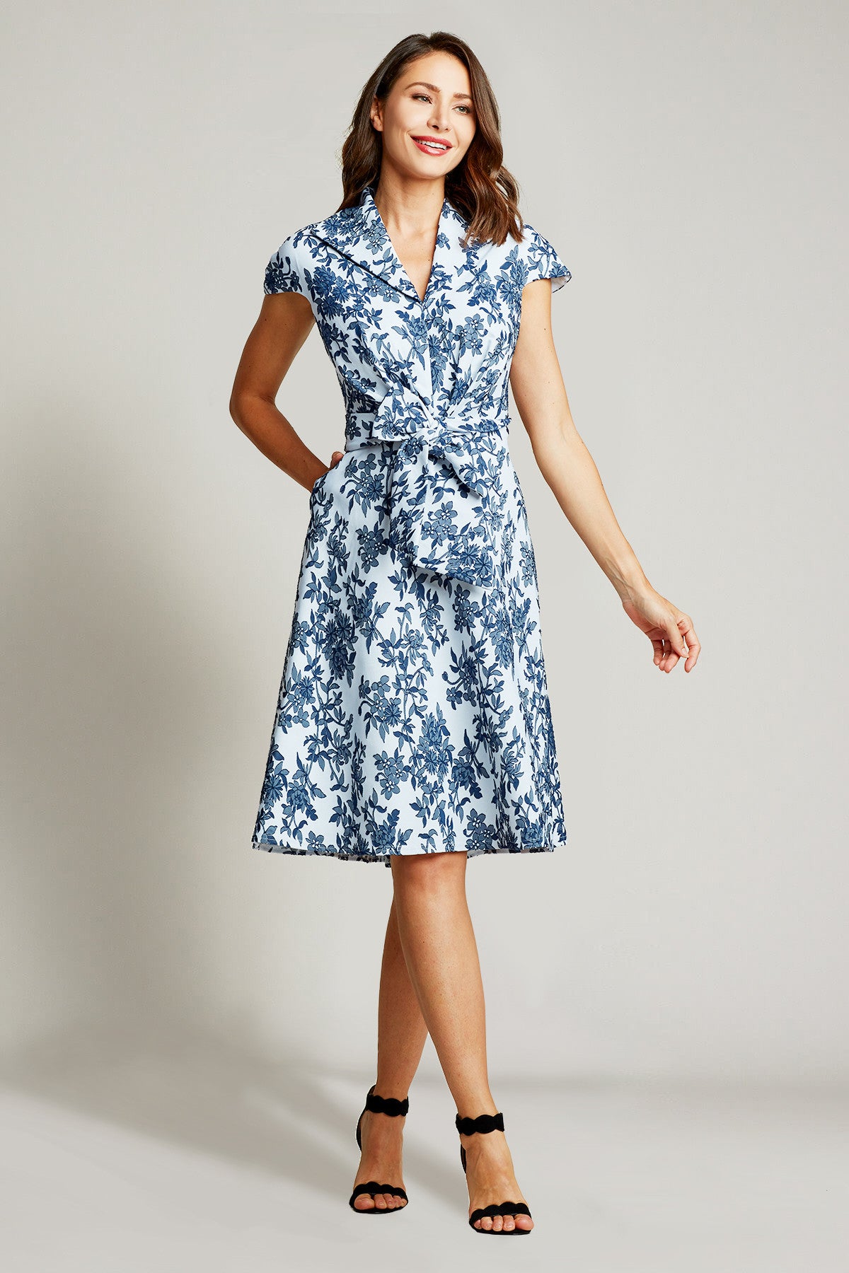 Akira Floral Cap Sleeve Dress