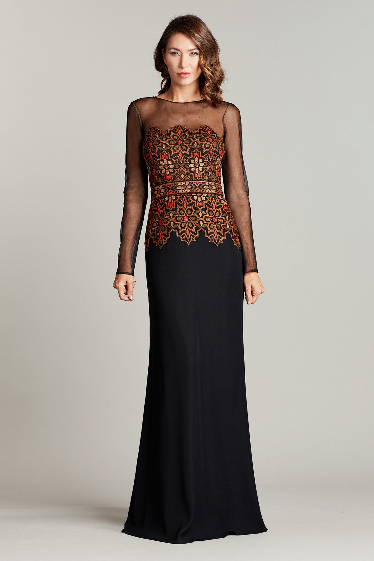 Long Sleeve Fitted Gown