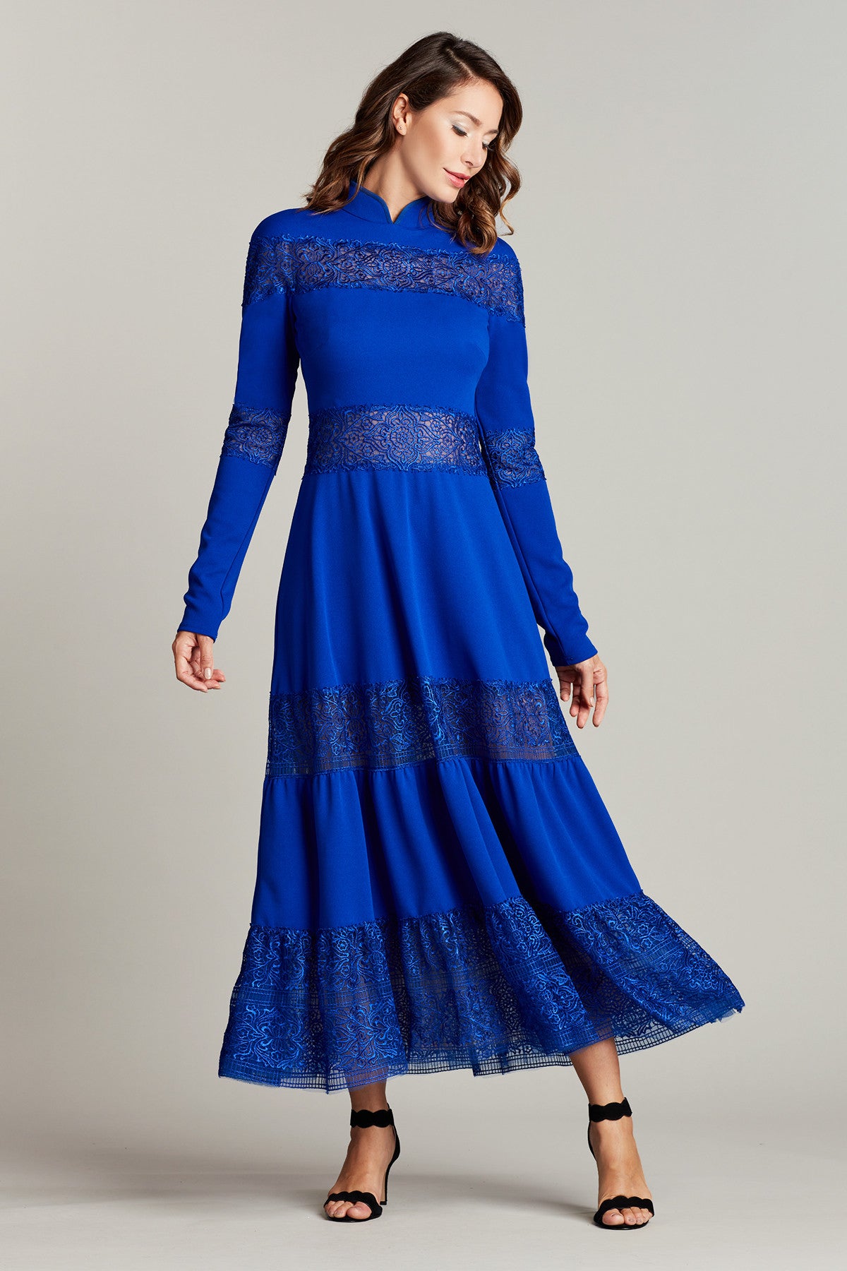 Long Sleeve A-Line Midi Dress