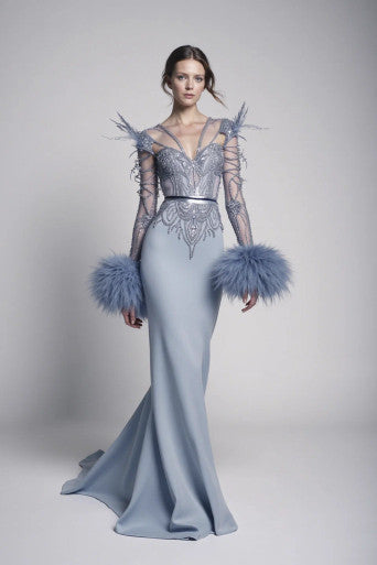 Sculpted Embellished Gown