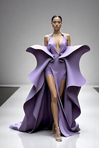 Sculpted Halter Gown