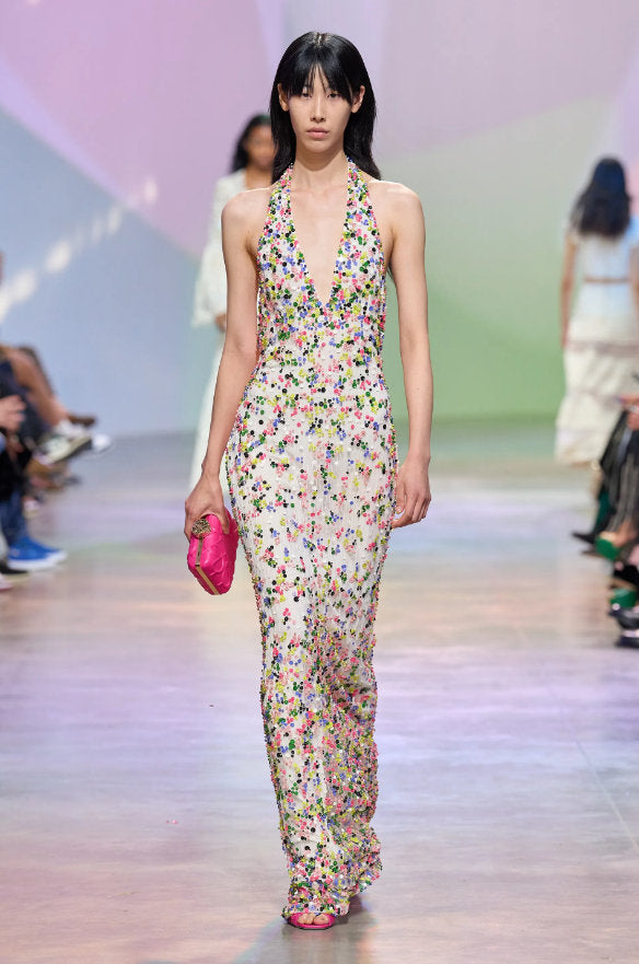 Bead Embroidery Evening Gown