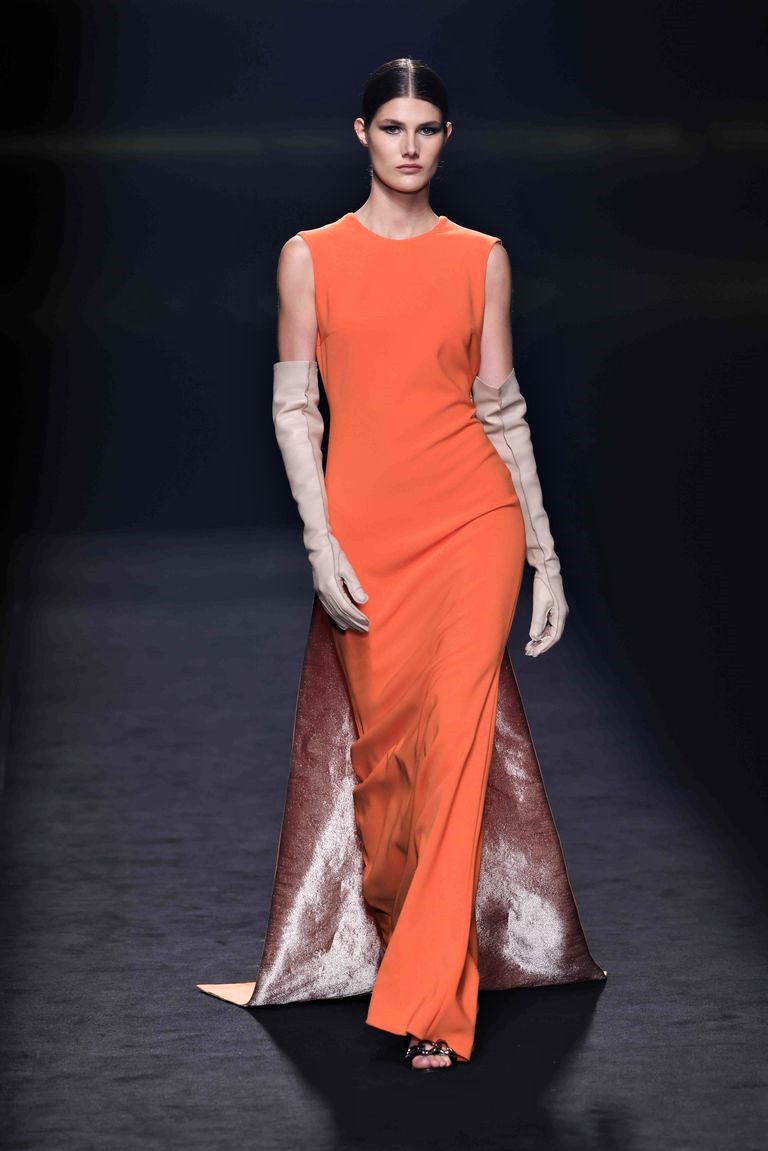 Fallo Sleeveless Draped Gown