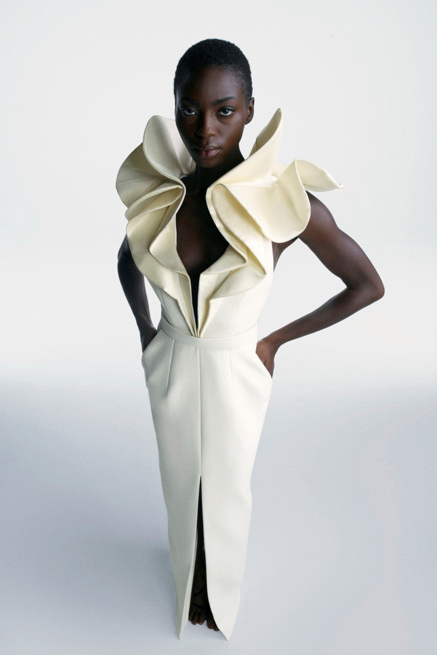 Exaggerated Ruffled Gown