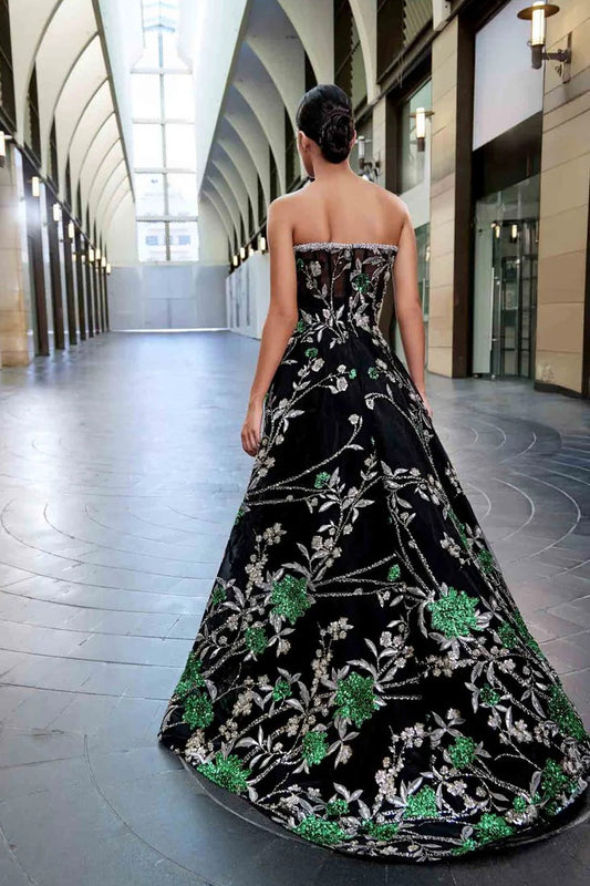 Strapless Split Gown