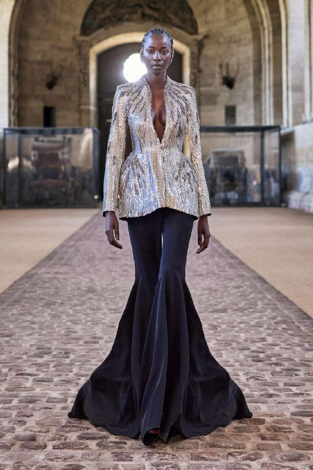 Reptilian Glass Jacket with Trousers