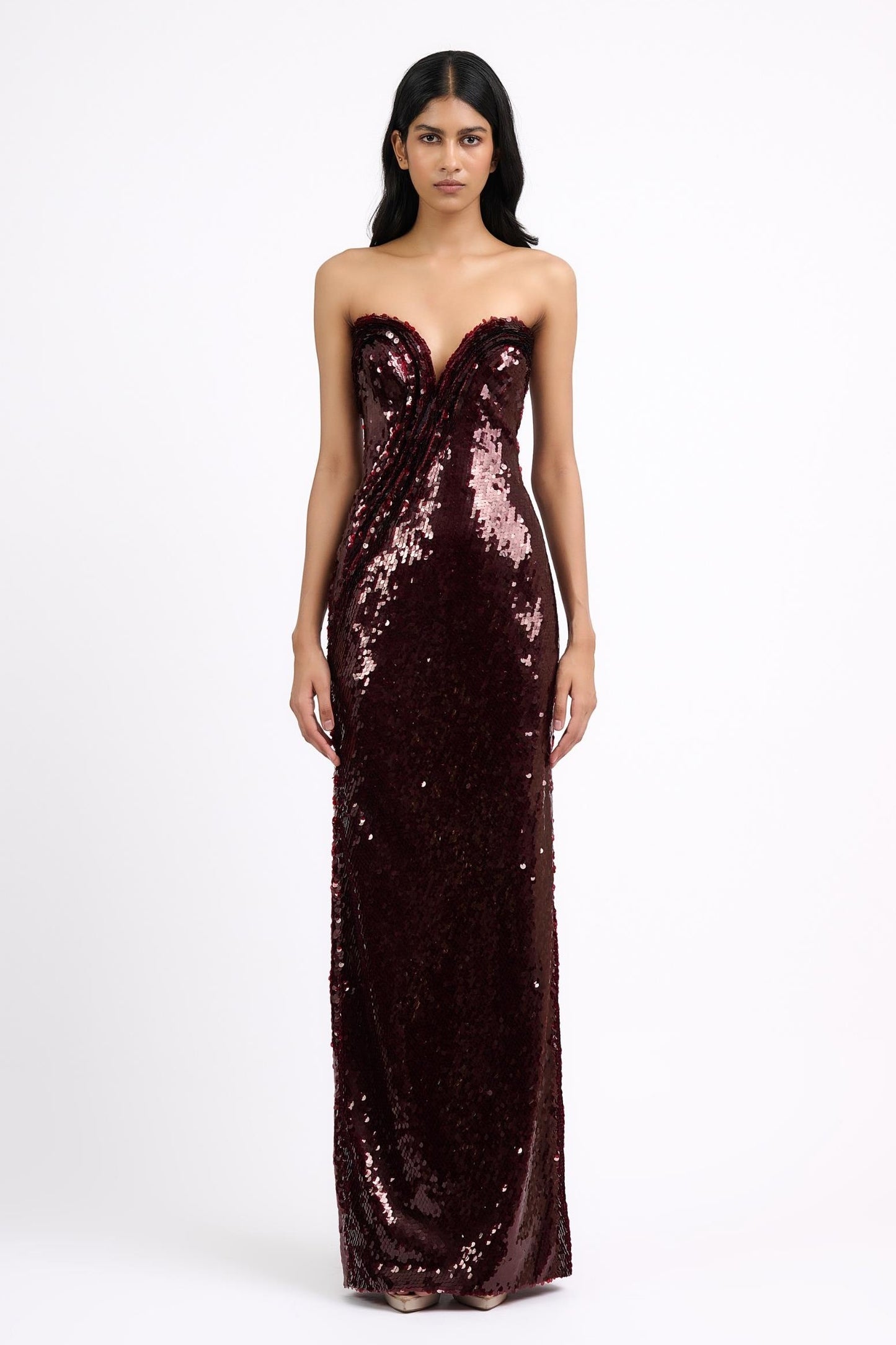 Sequin Sculpted Gown