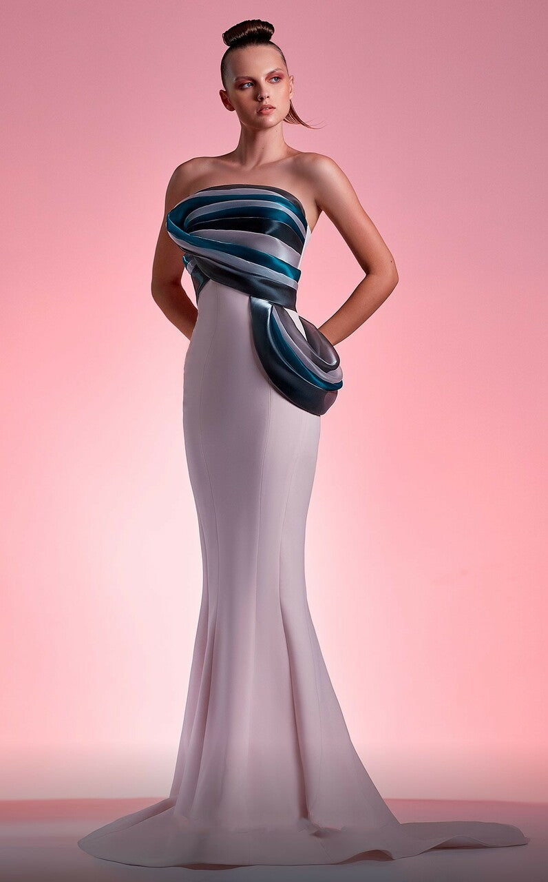 Multi- Color/ Strapless Gown