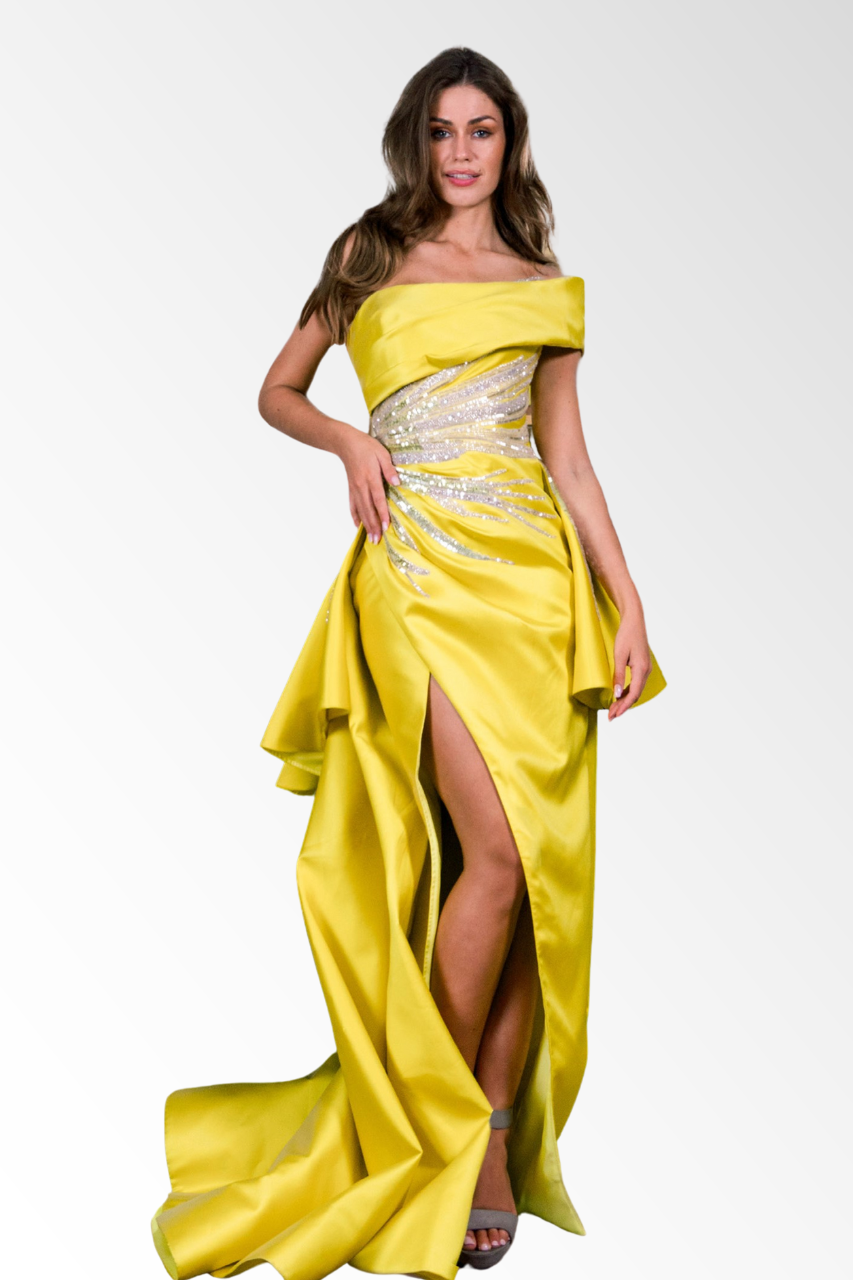 Side Draped Gown