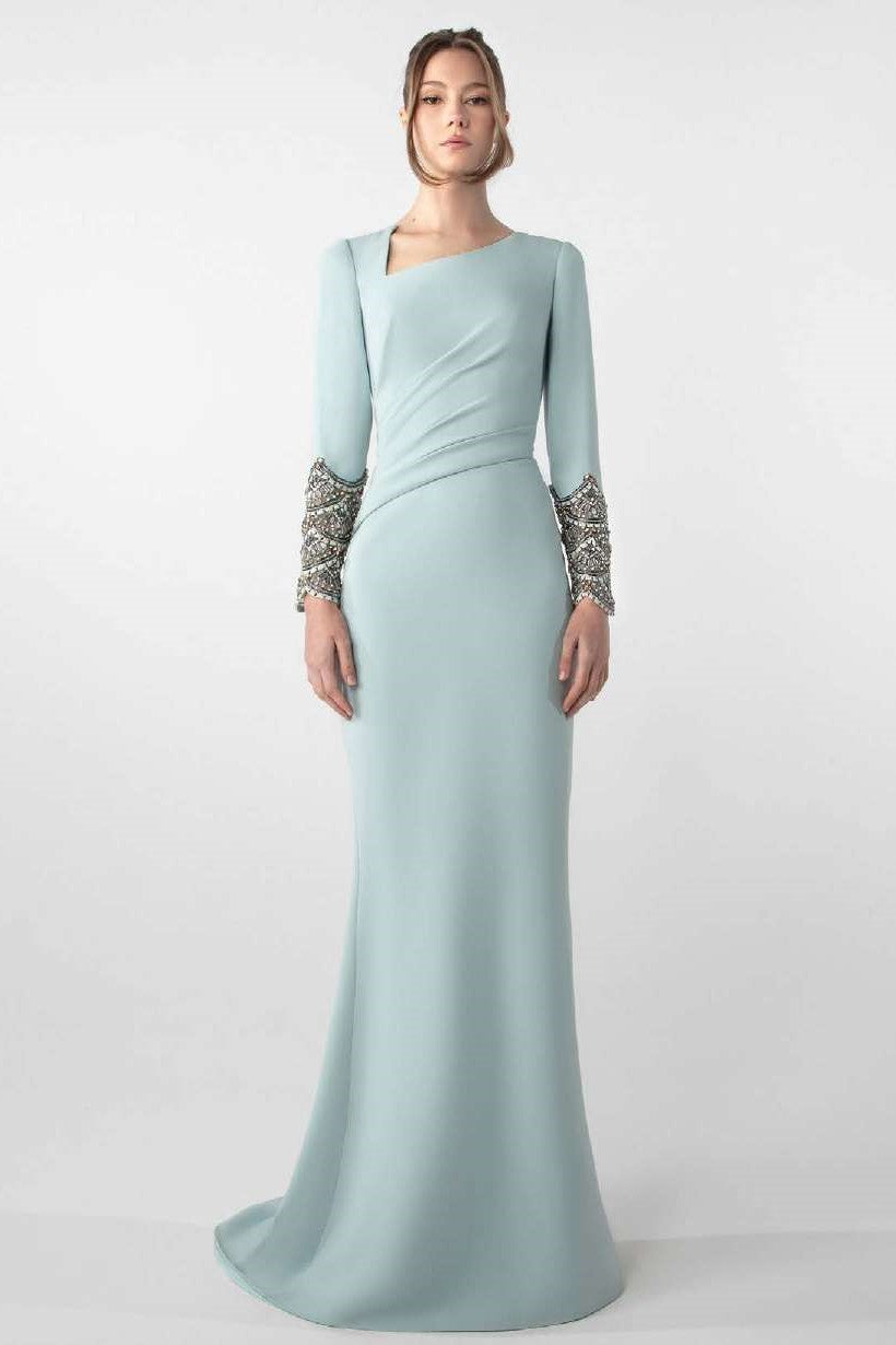 Draped Asymmetric Gown