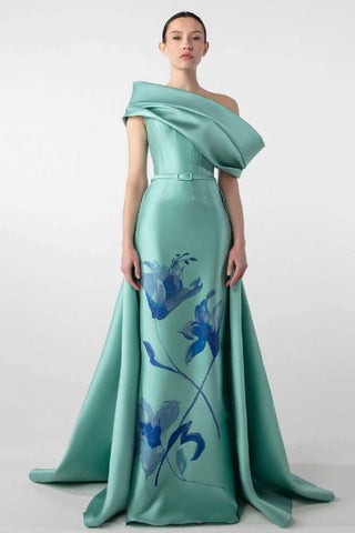 Printed Corset Gown
