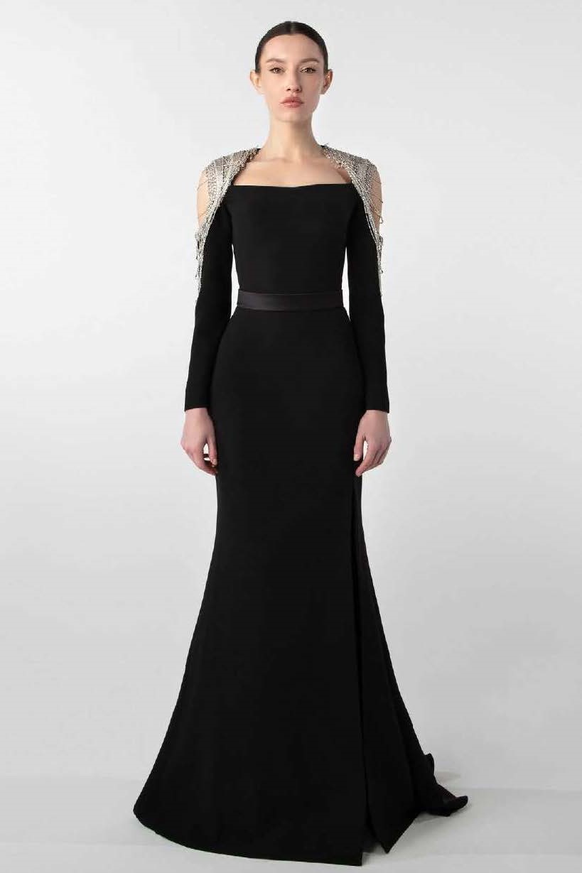 Chain Embellished Gown